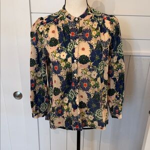 Trovata Floral Button-Up Blouse
